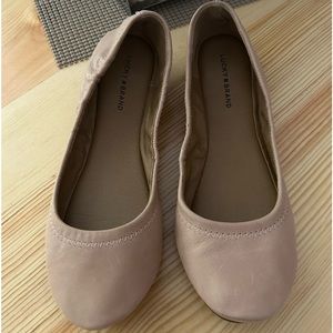 Lucky Brand Nude Ballet Flats 7 37 1/2